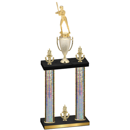 Double Silver Glacier Victory Softball Trophy