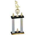 Double Silver Carbon Fiber Victory Football Trophy