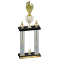 Double Silver Carbon Fiber Year Rugby Trophy