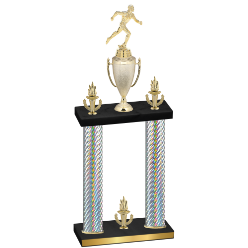 Double Silver Carbon Fiber Victory Running Trophy
