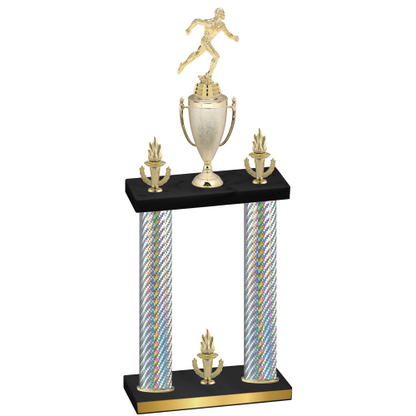 Double Silver Carbon Fiber Victory Running Trophy