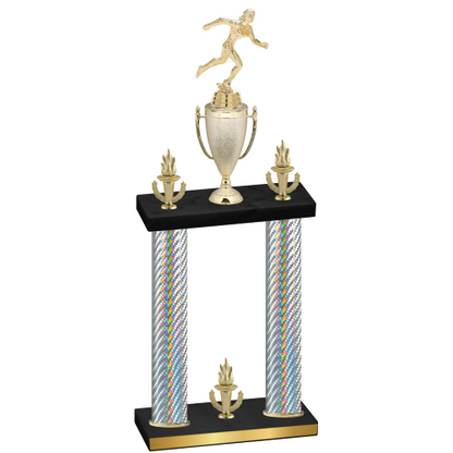 Double Silver Carbon Fiber Victory Running Trophy