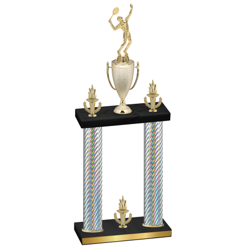 Double Silver Carbon Fiber Victory Tennis Trophy