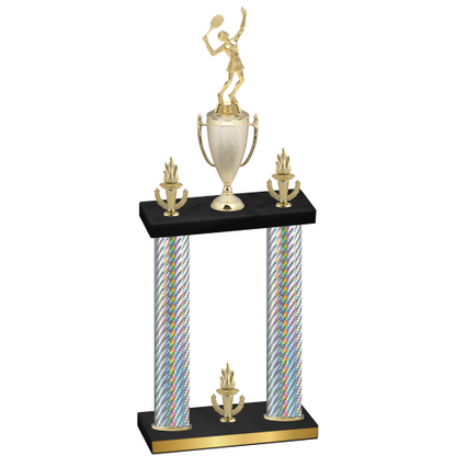 Double Silver Carbon Fiber Victory Tennis Trophy
