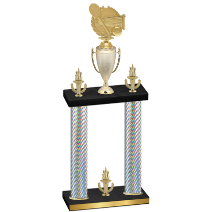 Double Silver Carbon Fiber Victory Tennis Trophy