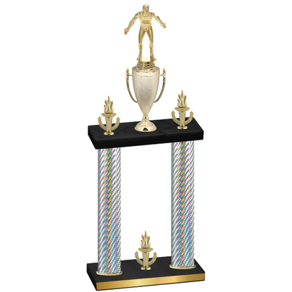 Double Silver Carbon Fiber Victory Wrestling Trophy