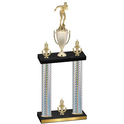 Double Silver Carbon Fiber Victory Swimming Trophy