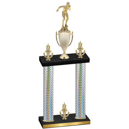 Double Silver Carbon Fiber Victory Swimming Trophy