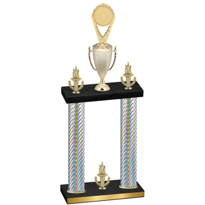 Double Silver Carbon Fiber Victory Insert Trophy