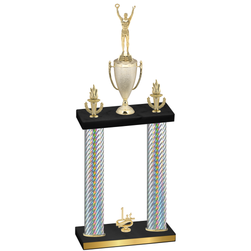 Double Silver Carbon Fiber First Place Victory Trophy
