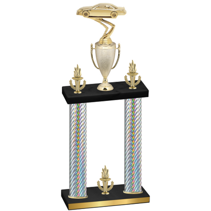 Double Silver Carbon Fiber Victory Cars Trophy