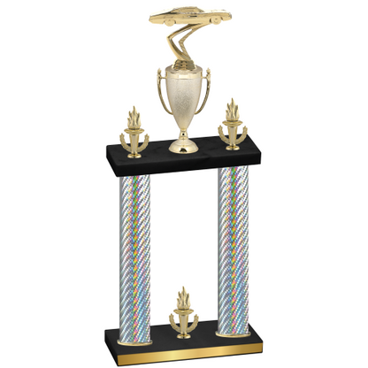 Double Silver Carbon Fiber Victory Cars Trophy
