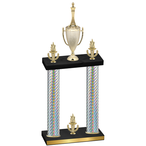 Double Silver Carbon Fiber Victory Chess Trophy