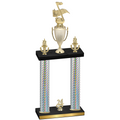 Double Silver Carbon Fiber Year Music Trophy