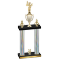 Double Silver Carbon Fiber Year Academics Trophy