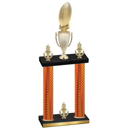 Double Orange Carbon Fiber Victory Football Trophy