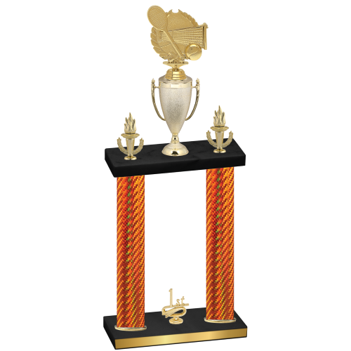 Double Orange Carbon Fiber First Place Tennis Trophy