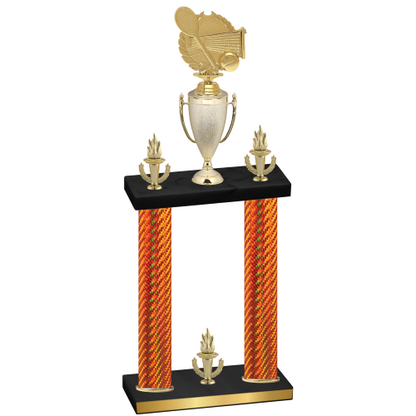 Double Orange Carbon Fiber Victory Tennis Trophy