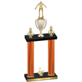Double Orange Carbon Fiber Second Place Wrestling Trophy