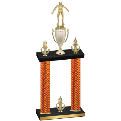 Double Orange Carbon Fiber Victory Wrestling Trophy