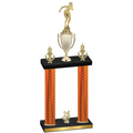 Double Orange Carbon Fiber Year Tennis Trophy