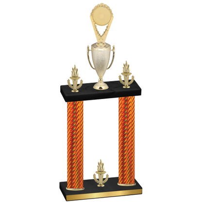 Double Orange Carbon Fiber Victory Insert Trophy