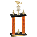 Double Orange Carbon Fiber Victory Fishing Trophy