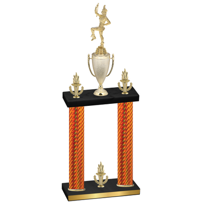Double Orange Carbon Fiber Victory Majorette Trophy