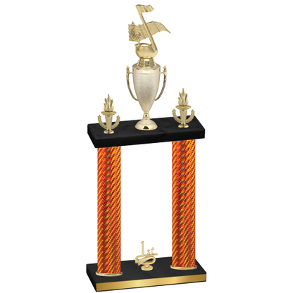 Double Orange Carbon Fiber First Place Music Trophy