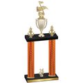 Double Orange Carbon Fiber Year Music Trophy