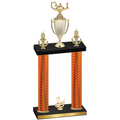 Double Orange Carbon Fiber Second Place Academics Trophy
