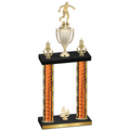 Double Orange Glacier Fourth Place Soccer Trophy