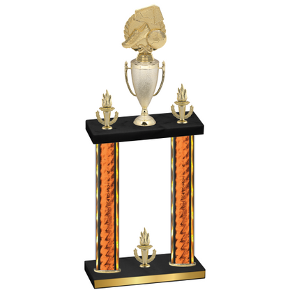 Double Orange Glacier Victory Soccer Trophy
