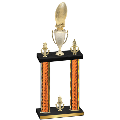 Double Orange Glacier Victory Football Trophy