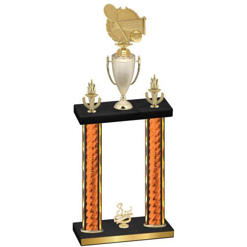 Double Orange Glacier Third Place Tennis Trophy
