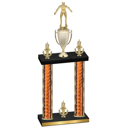 Double Orange Glacier Victory Wrestling Trophy