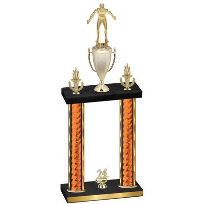 Double Orange Glacier Year Wrestling Trophy