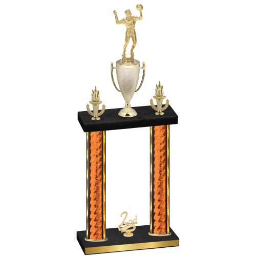 Double Orange Glacier Second Place Volleyball Trophy