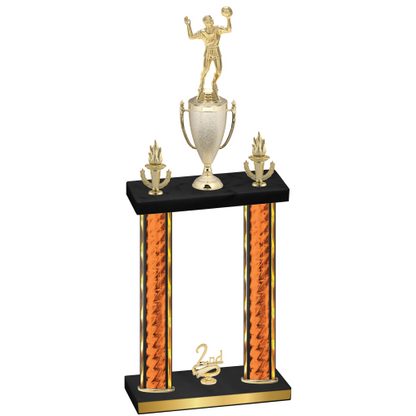 Double Orange Glacier Second Place Volleyball Trophy