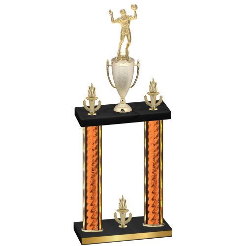 Double Orange Glacier Victory Volleyball Trophy