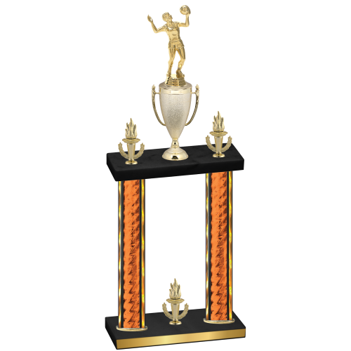 Double Orange Glacier Victory Volleyball Trophy