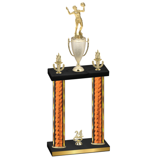 Double Orange Glacier Year Volleyball Trophy