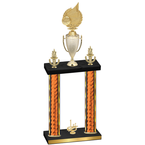 Double Orange Glacier First Place Volleyball Trophy