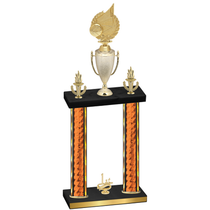 Double Orange Glacier First Place Volleyball Trophy