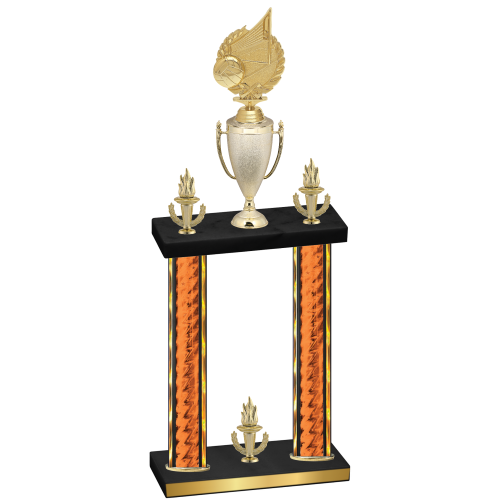 Double Orange Glacier Victory Volleyball Trophy