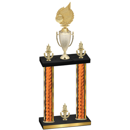 Double Orange Glacier Victory Volleyball Trophy