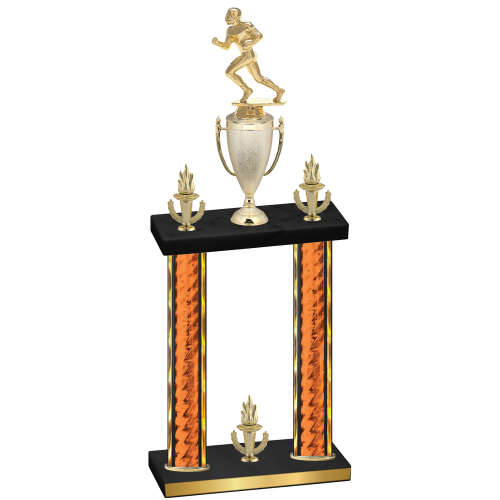 Double Orange Glacier Victory Football Trophy