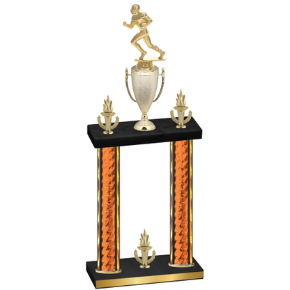 Double Orange Glacier Victory Football Trophy