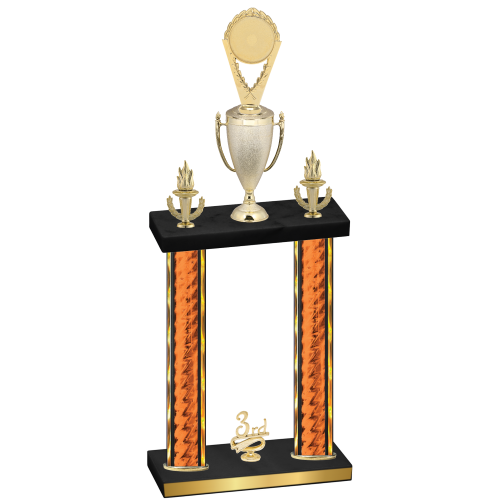 Double Orange Glacier Third Place Insert Trophy