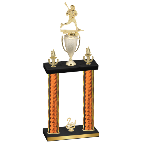 Double Orange Glacier Second Place Lacrosse Trophy